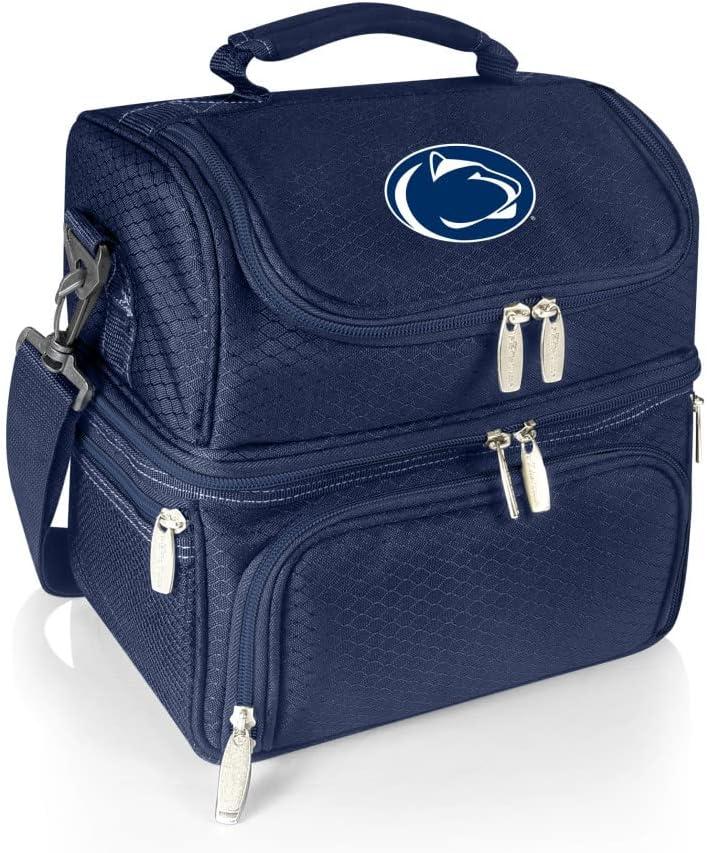 imagePICNIC TIME NCAA Nebraska Cornhuskers Pranzo Lunch Bag Insulated Lunch Box with Picnic Set Lunch Cooler BagNavy Blue