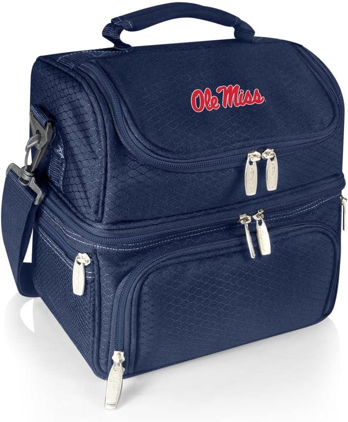 imagePICNIC TIME NCAA Nebraska Cornhuskers Pranzo Lunch Bag Insulated Lunch Box with Picnic Set Lunch Cooler BagNavy Blue
