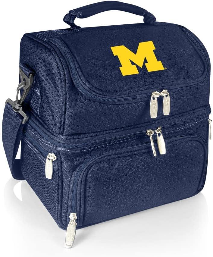 imagePICNIC TIME NCAA Nebraska Cornhuskers Pranzo Lunch Bag Insulated Lunch Box with Picnic Set Lunch Cooler BagNavy Blue