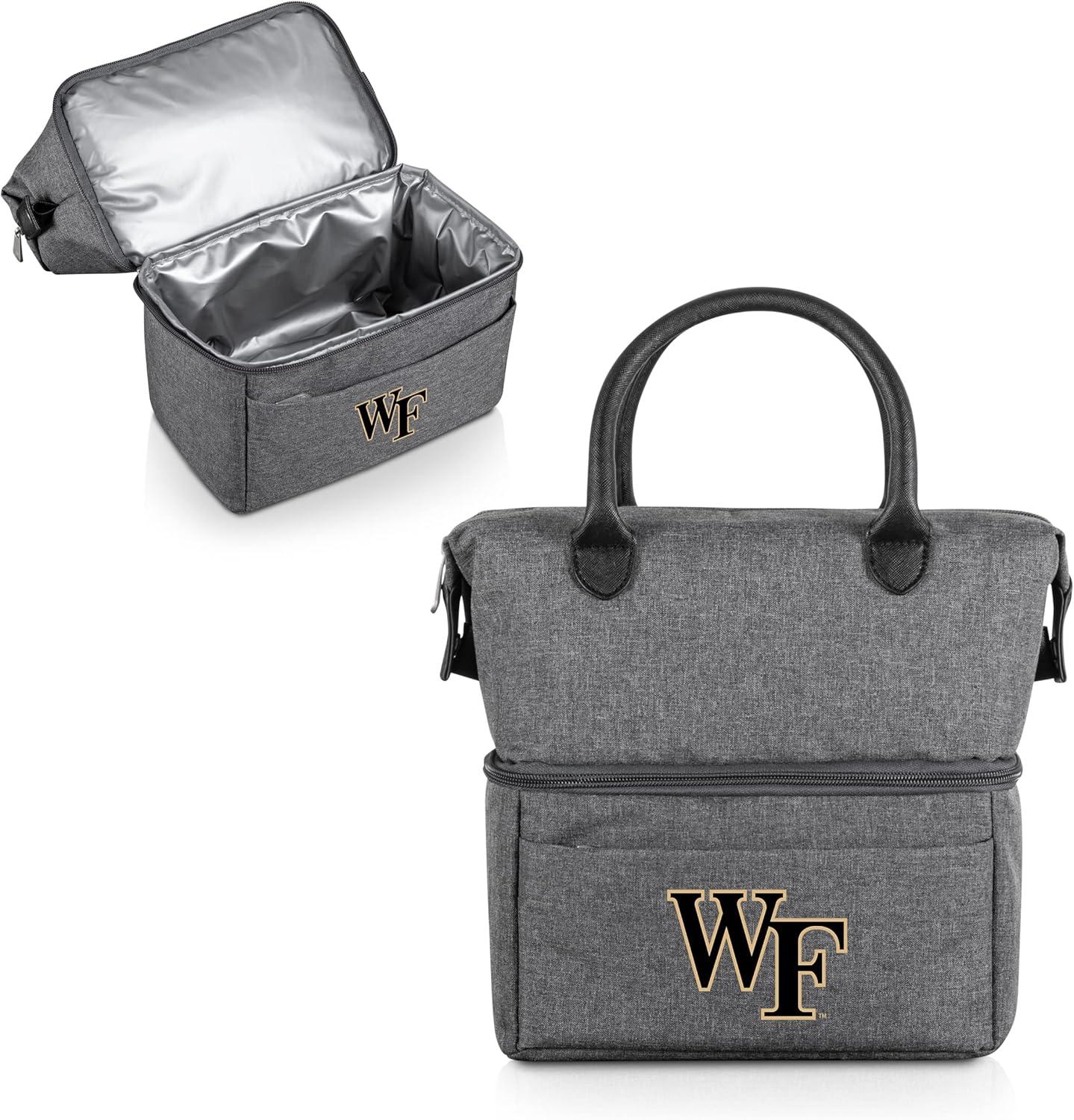 imagePICNIC TIME NCAA UnisexAdult NCAA Urban Lunch Bag Cooler Lunch Tote Insulated Lunch BagGray with Black Accents