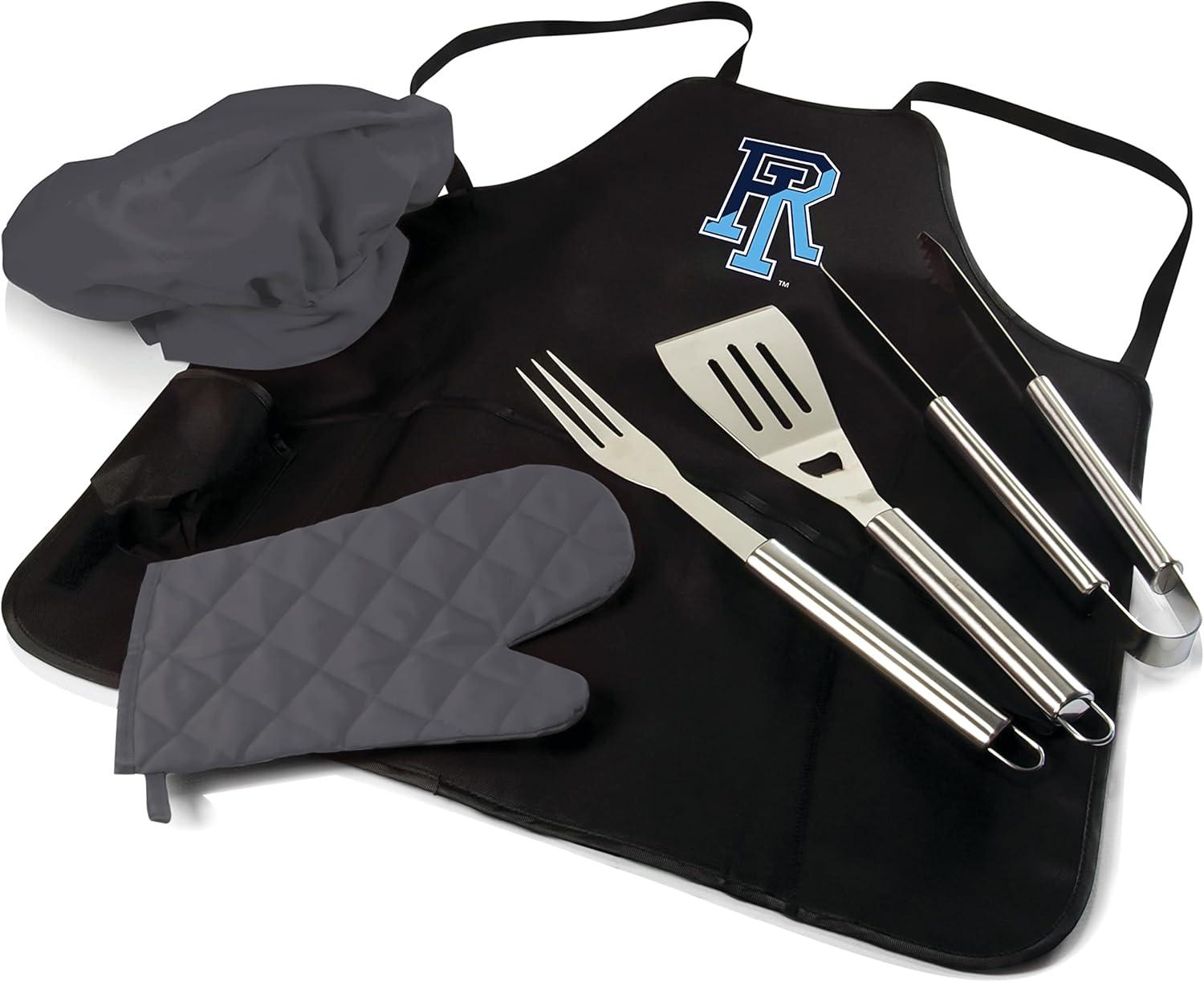 imagePICNIC TIME NCAA unisexadult Ncaa Bbq Apron Tote Pro Grill SetBlack With Gray Accents