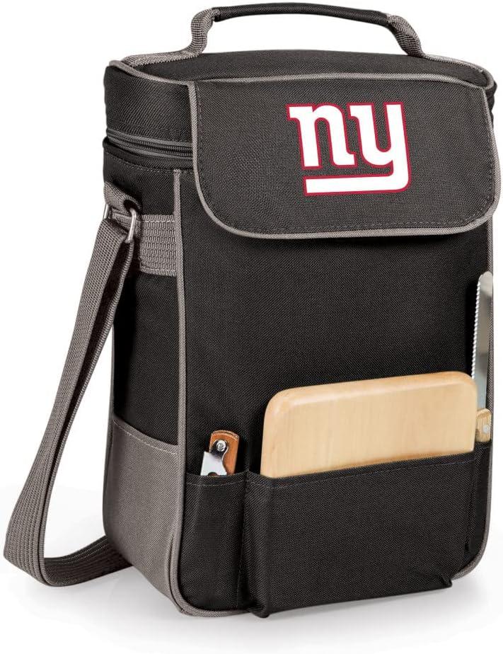 imagePICNIC TIME NFL UnisexAdult NFL Duet Wine and Cheese Tote Bag Insulated Wine Bag with Cheese BoardBlack