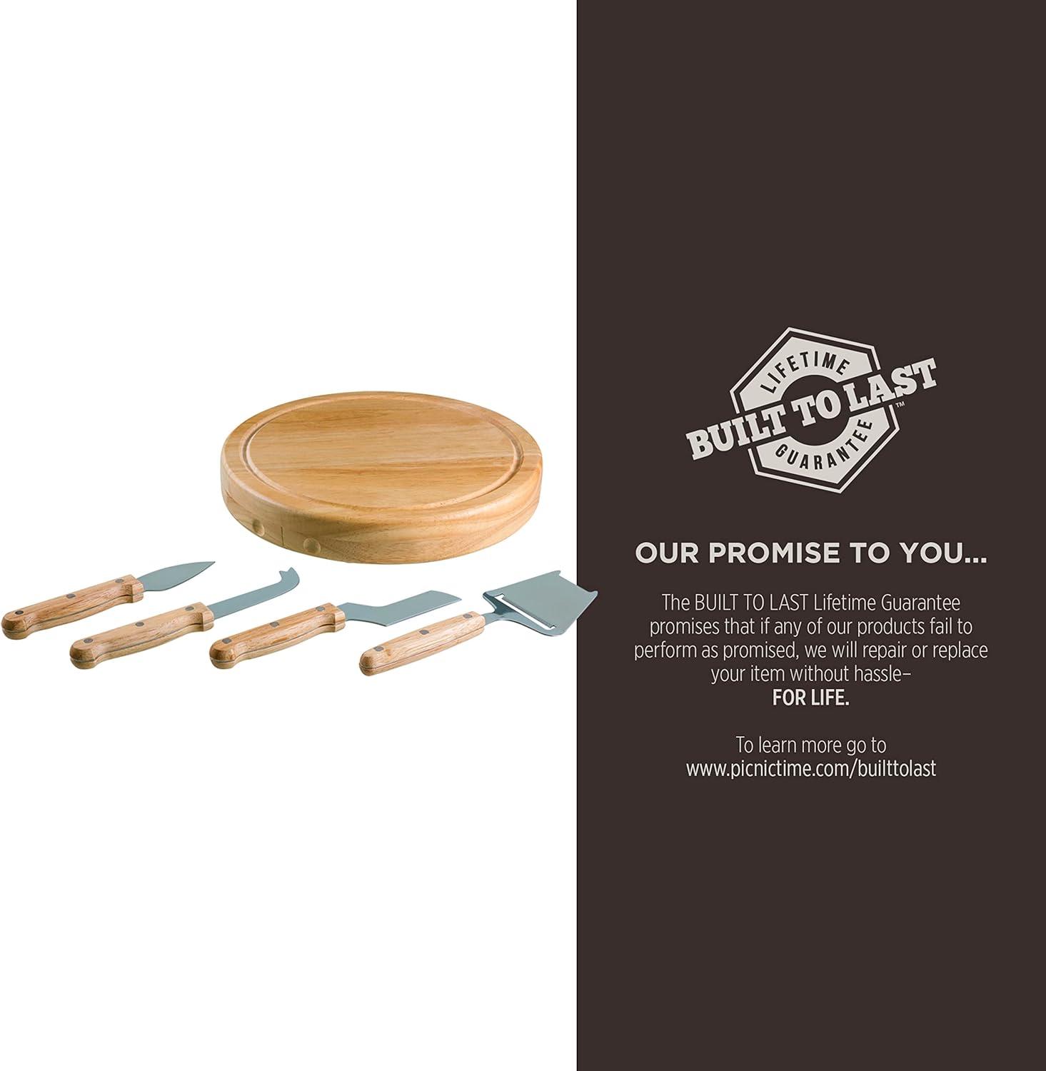 imagePICNIC TIME NHL Carolina Hurricanes Circo Cheese Board and Knife Set Charcuterie Board Set Wood Cutting Board Parawood
