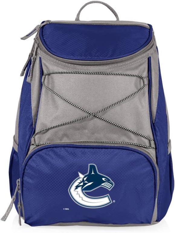 imagePICNIC TIME NHL UnisexAdult NHL PTX Backpack CoolerNavy Blue with Gray Accents