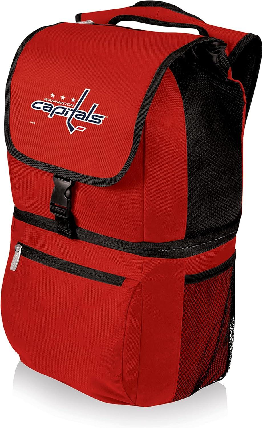 imagePICNIC TIME NHL UnisexAdult NHL Zuma Backpack Cooler Soft Cooler Backpack Lunch CoolerRed