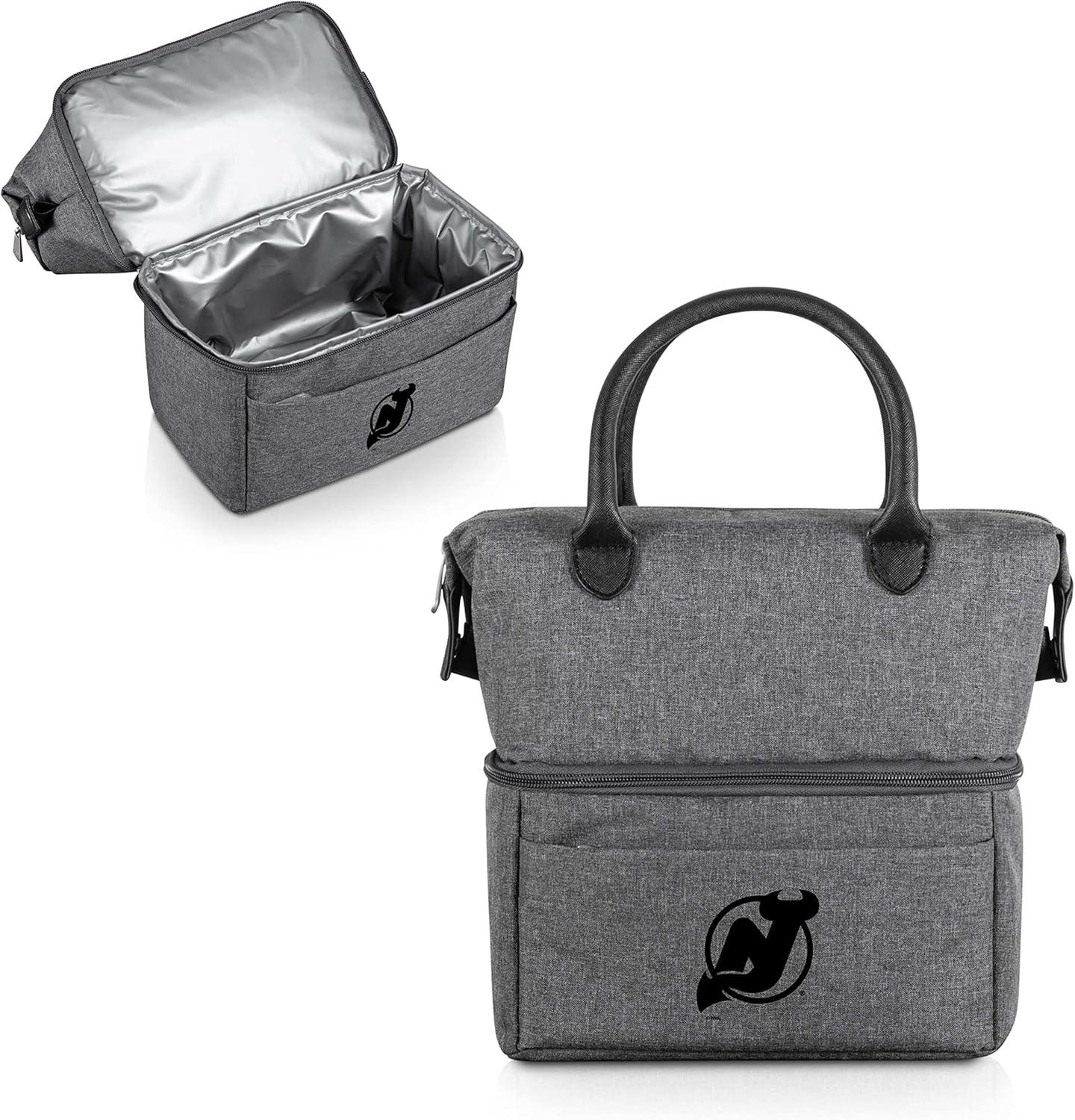 imagePICNIC TIME NHL unisexadult NHL Urban Lunch Bag Cooler Lunch Tote Insulated Lunch BagGray with Black Accents