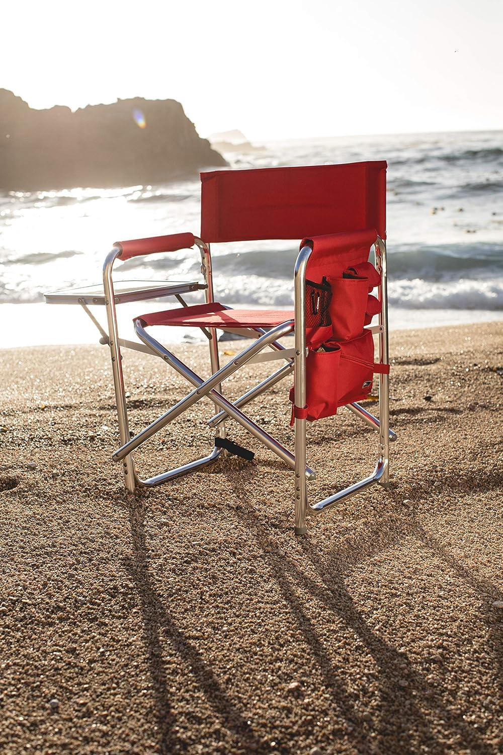 imagePicnic TIME CocaCola Enjoy Coke Sports Chair with Side Table Beach Chair Camp Chair for Adults RedCocacola Enjoy Red