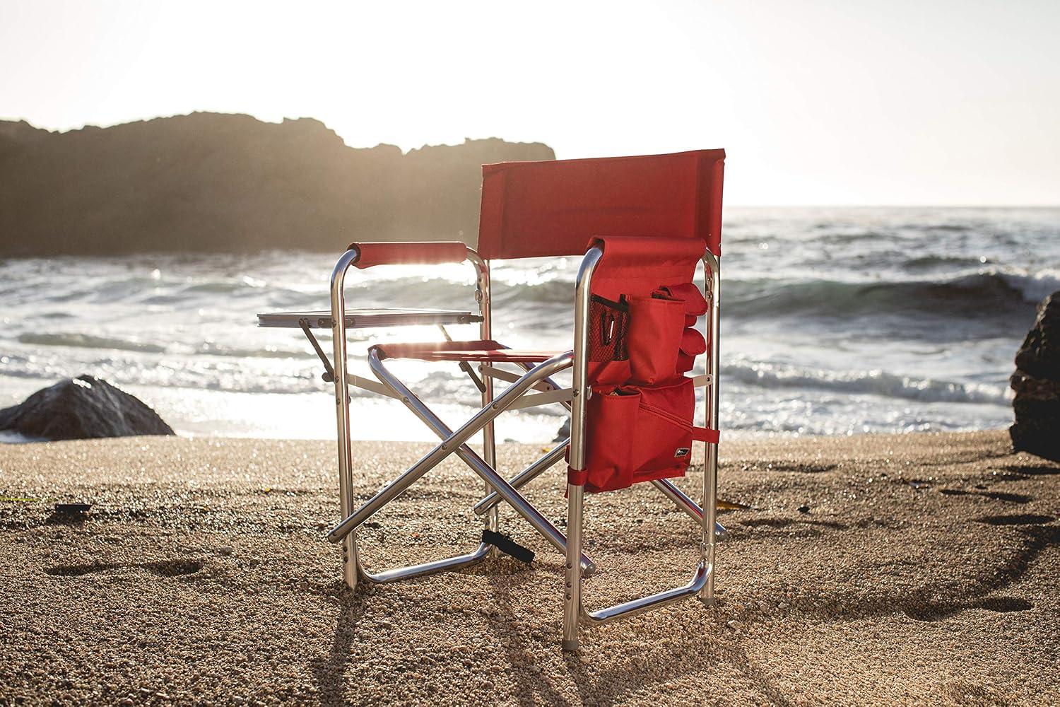 imagePicnic TIME CocaCola Enjoy Coke Sports Chair with Side Table Beach Chair Camp Chair for Adults RedCocacola Enjoy Red