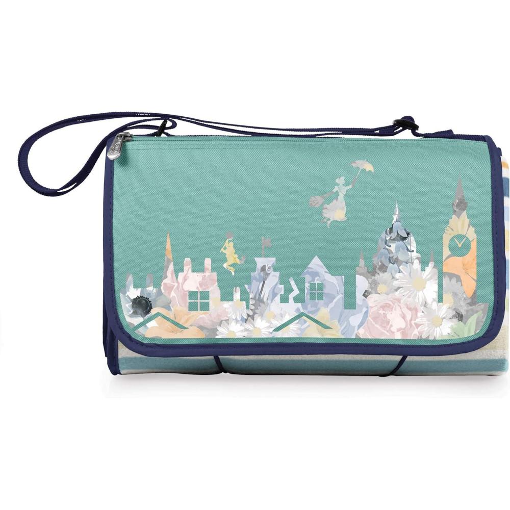 imageDisney Mary Poppins Picnic Tote Outdoor ampamp Beach Blanket Camping Blanket Sky Blue with Multi Stripe Pattern