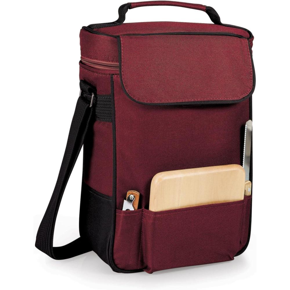 imageLEGACY a Picnic Time Brand Duet Insulated Wine and Cheese Tote BurgundyBurgundy