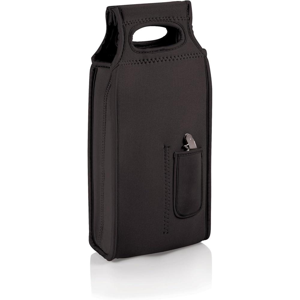 imageLEGACY a Picnic Time Brand Samba 2Bottle Neoprene Wine Tote Black