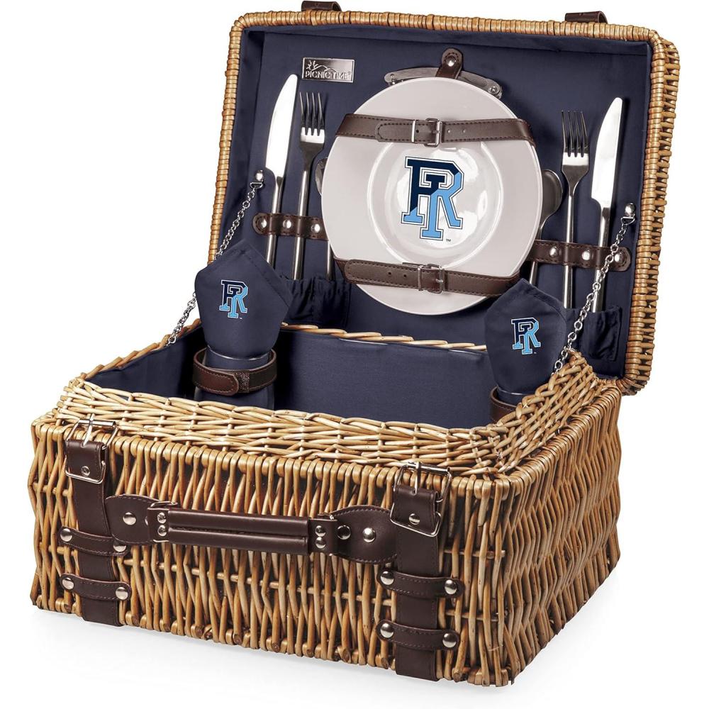 imageNCAA Arkansas Razorbacks Champion Picnic Basket with Deluxe Service for Two BlackNavy Blue
