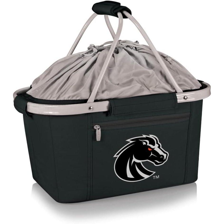 imageNCAA Boise State Broncos Metro Shopping Basket  Insulated Picnic Basket  Collapsible Market Basket  Utility Tote Cooler Bag