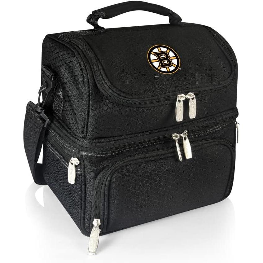 imageNHL Boston Bruins Pranzo Lunch Bag Insulated Lunch Box with Picnic Set Lunch Cooler Bag