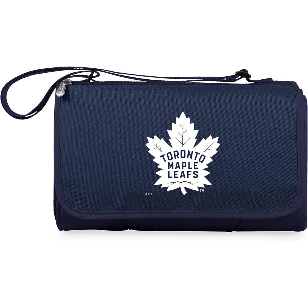 imageNHL Chicago Blackhawks Outdoor Picnic Blanket ToteNavy Blue With Black Flap