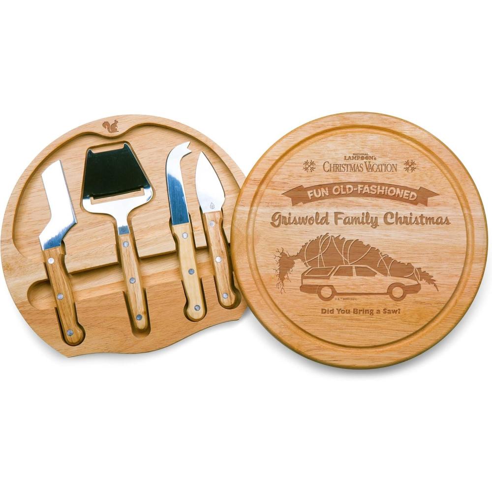 imagePICNIC TIME DC Comics Batman Bat Signal Circo Cheese Board ampamp Knife Set Charcuterie Board Gift with 4 Stainless Steel Tools Wooden Cutting Board for Cheese Meat ampamp Crackers Housewarming ParawoodWarner Bro Christmas Vacation Parawood