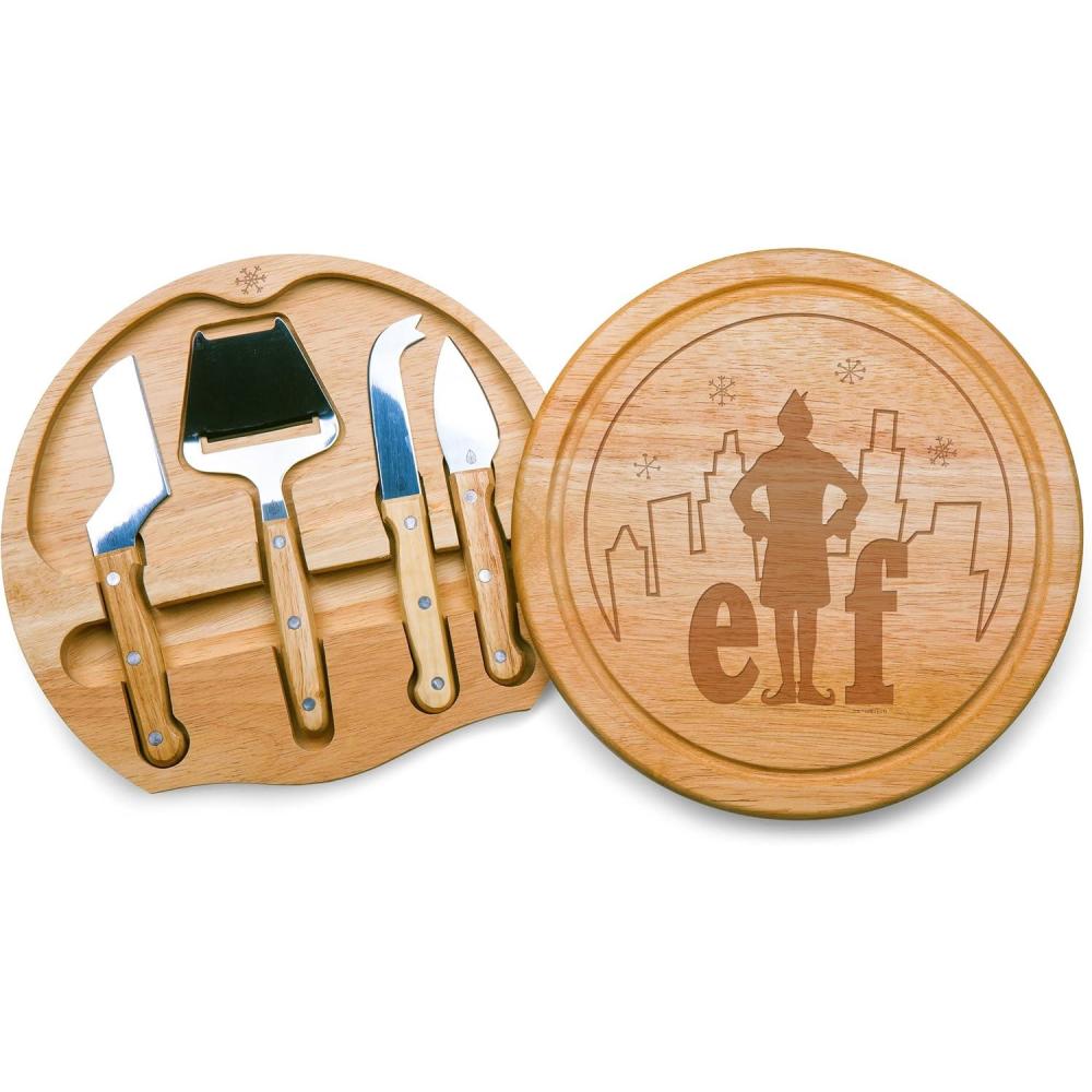 imagePICNIC TIME DC Comics Batman Bat Signal Circo Cheese Board ampamp Knife Set Charcuterie Board Gift with 4 Stainless Steel Tools Wooden Cutting Board for Cheese Meat ampamp Crackers Housewarming ParawoodWarner Bro Elf Snow Globe Parawood