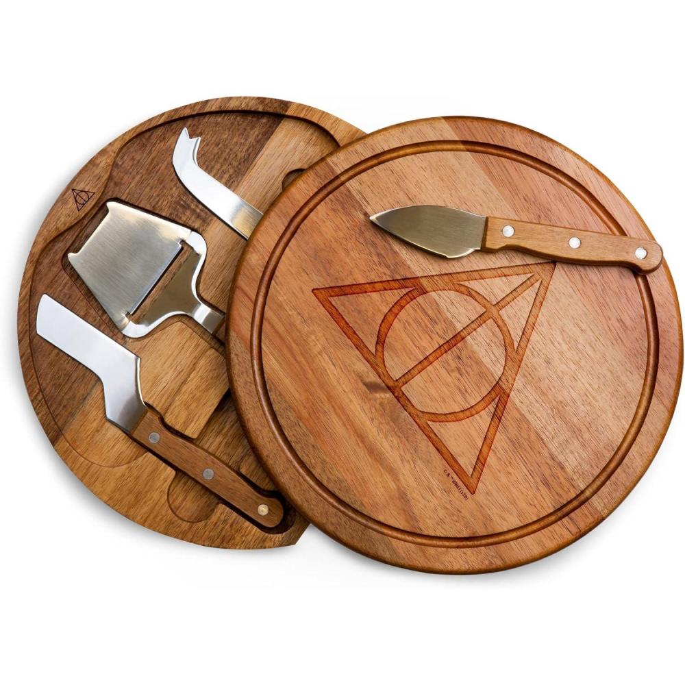 imagePICNIC TIME Disney Lilo ampamp Stitch Acacia Circo Cheese Board and Knife Set Charcuterie Board Set Wood Cutting Board Acacia WoodHarry Potter Deathly Acacia Wood