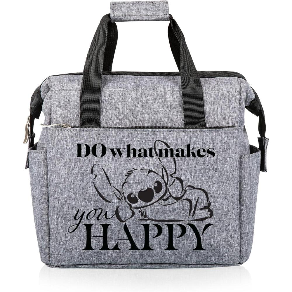imagePICNIC TIME Disney Lilo ampamp Stitch Drool On The Go Lunch Bag Soft Cooler Lunch Box Insulated Lunch Bag BlackDisney Lilo Stitch Heathered Gray