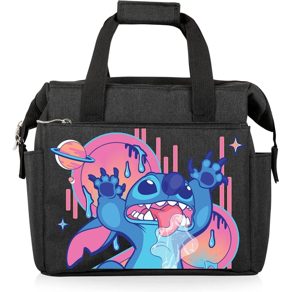imagePICNIC TIME Disney Lilo ampamp Stitch Drool On The Go Lunch Bag Soft Cooler Lunch Box Insulated Lunch Bag BlackDisney Lilo Stitch Drool Black