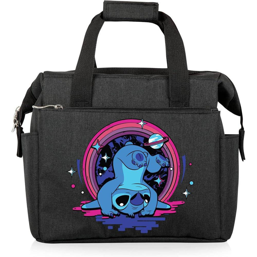 imagePICNIC TIME Disney Lilo ampamp Stitch Drool On The Go Lunch Bag Soft Cooler Lunch Box Insulated Lunch Bag BlackDisney Lilo Stitch Upside Down Black