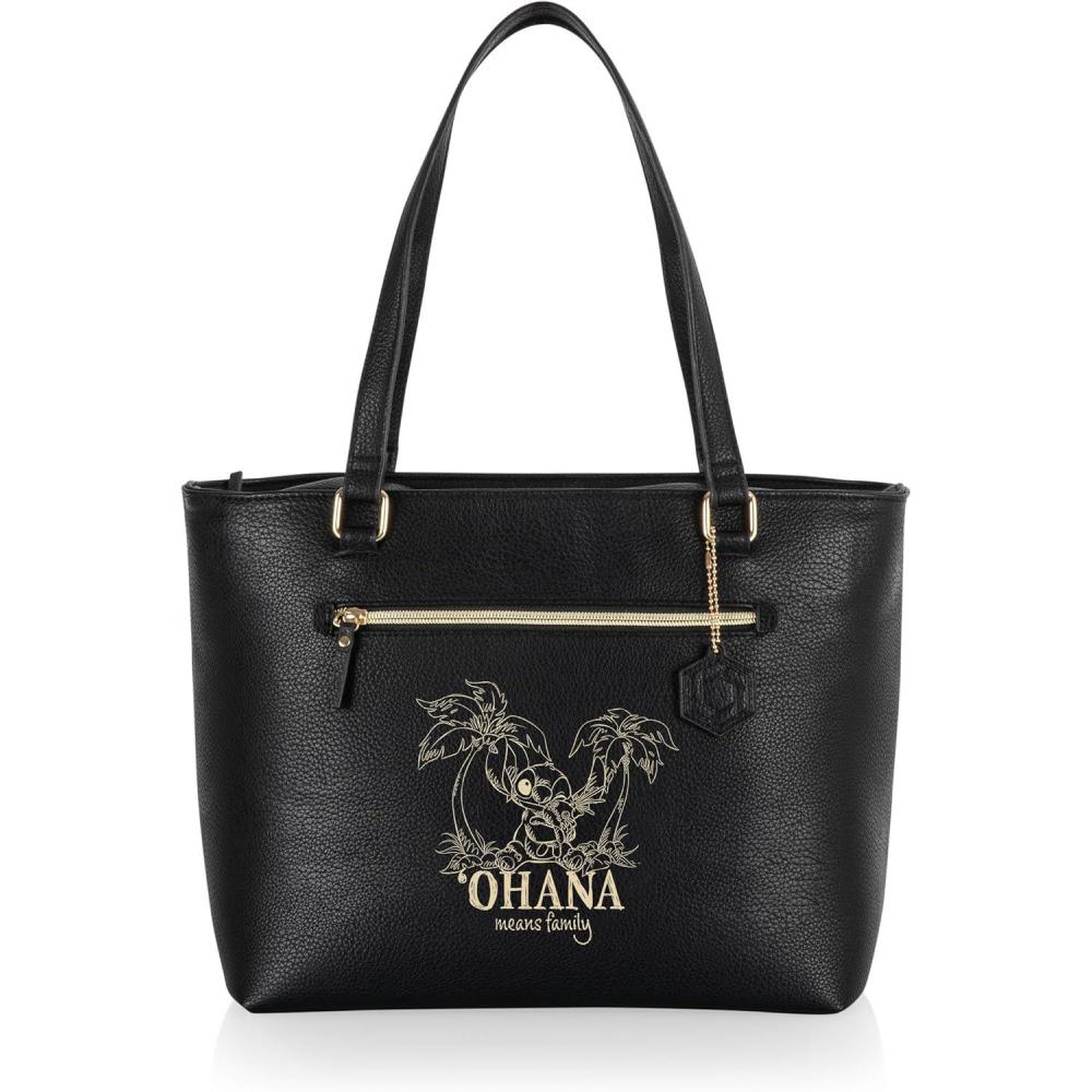 imagePICNIC TIME Disney Lilo ampamp Stitch Uptown Cooler Tote Bag Insulated Lunch Bag Stylish Beach Bag Soft Cooler BlackDisney Lilo Stitch Black