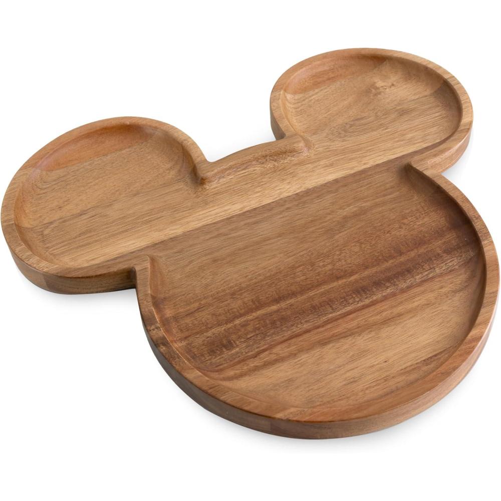 imagePICNIC TIME Disney Mickey Mouse 16quot Acacia Serving Board with Groove Acacia Wood