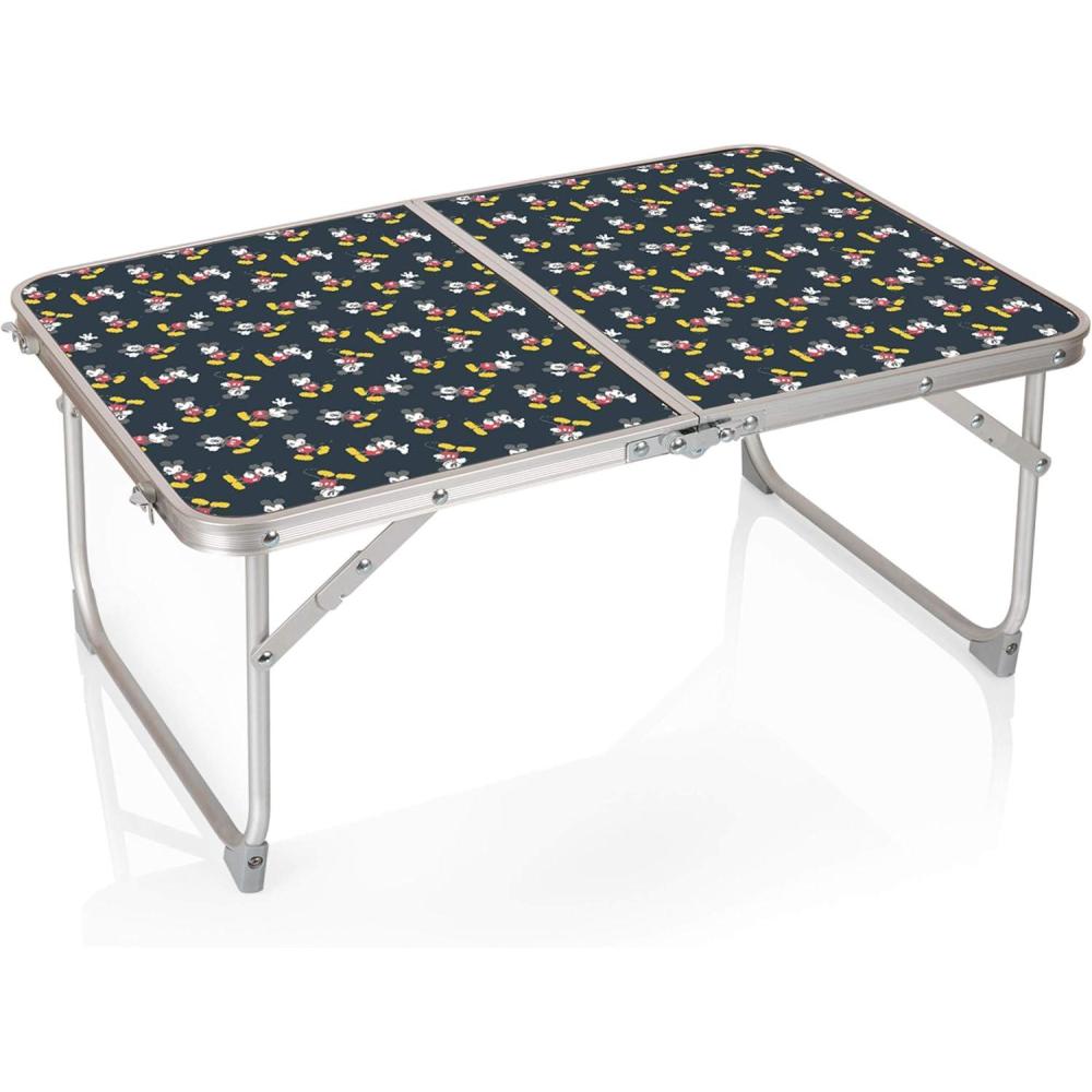 imagePICNIC TIME Disney Mickey Mouse Concert Mini Portable Table Small Folding Table Mini Picnic Table Charcoal Wood GrainDisney Mickey Mouse Charcoal Wood Grain