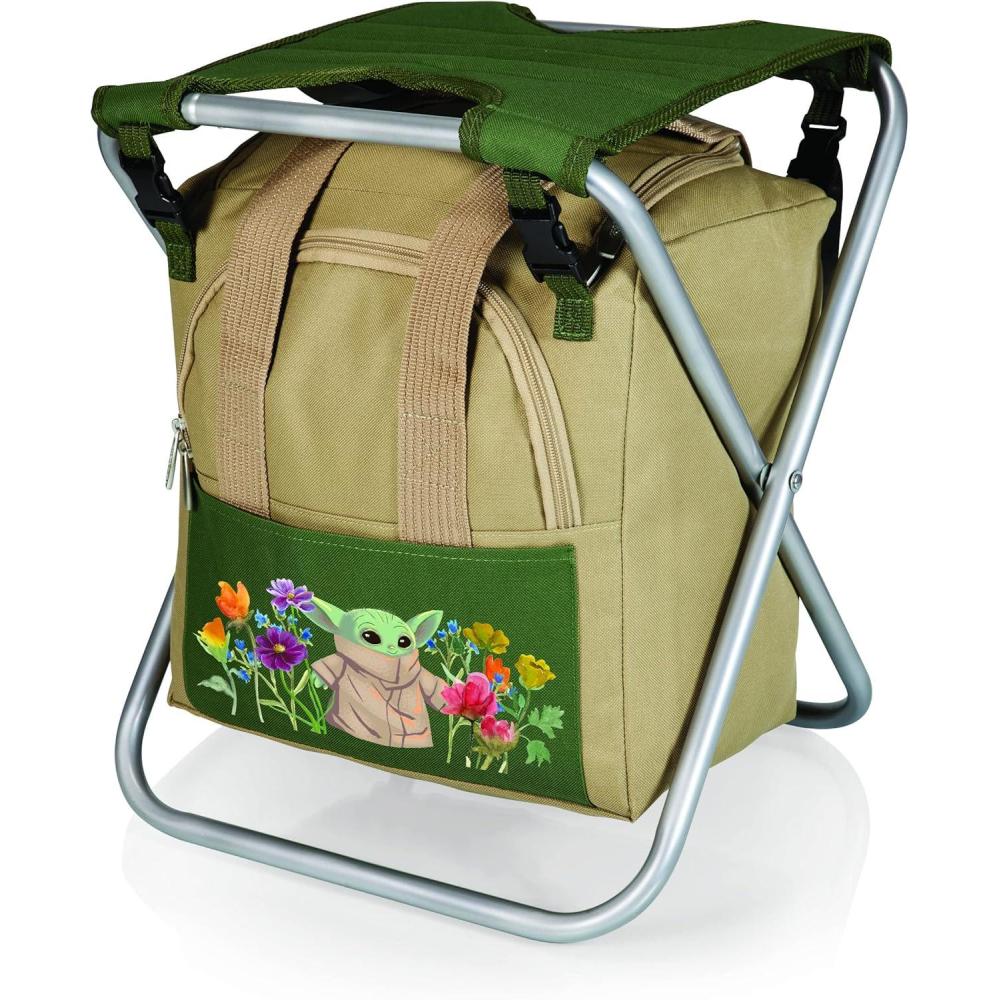 imagePICNIC TIME Disney Mickey Mouse Gardener 5 Piece Gardening Tools Set with Garden Stool Gardening Gifts Garden Tool Set Olive Green with Beige AccentsStar Wars Mandalorian Grogu  Olive Green with Beige Accents