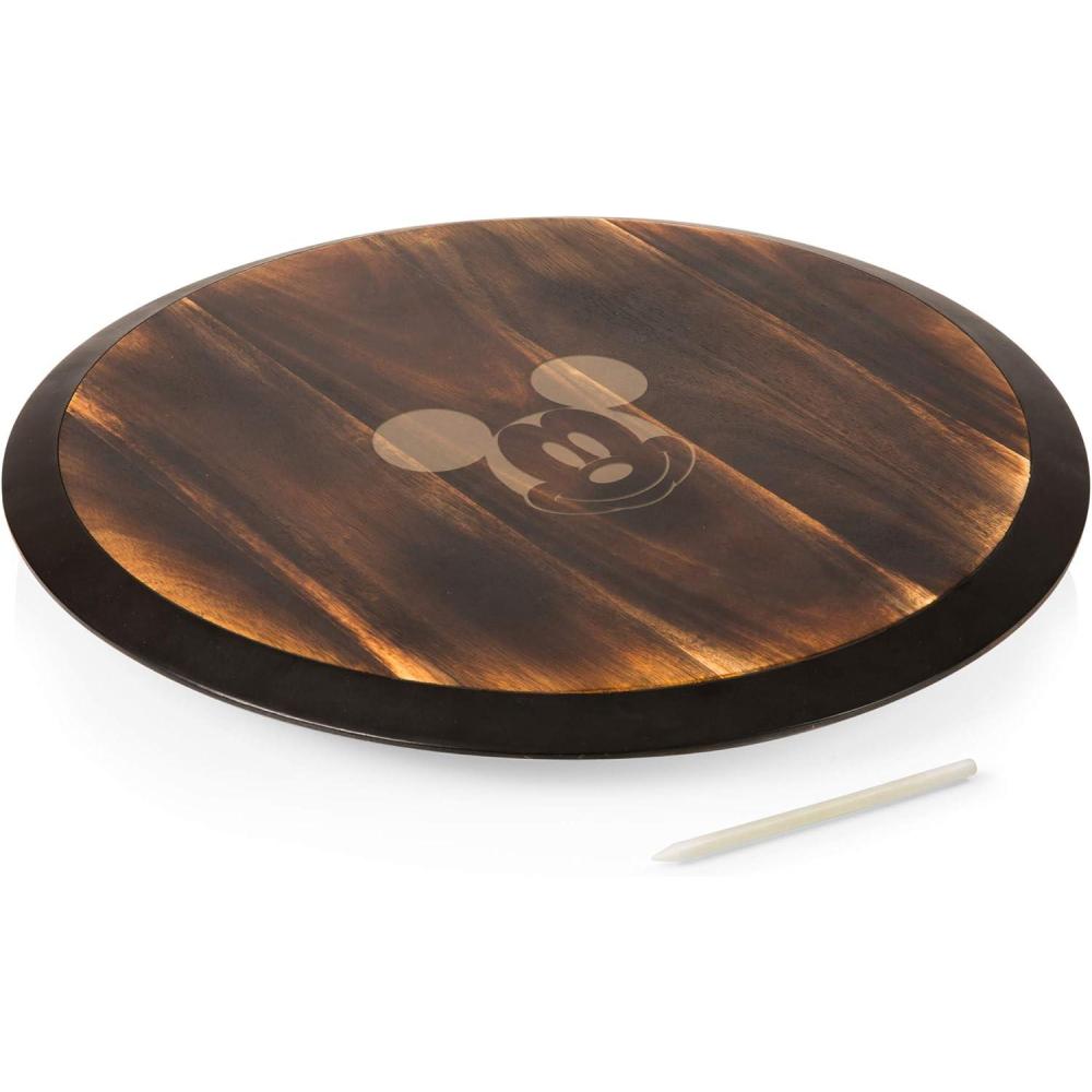 imagePICNIC TIME Disney Mickey Mouse Lazy Susan Serving Tray Charcuterie Board Cheese Board Acacia Wood