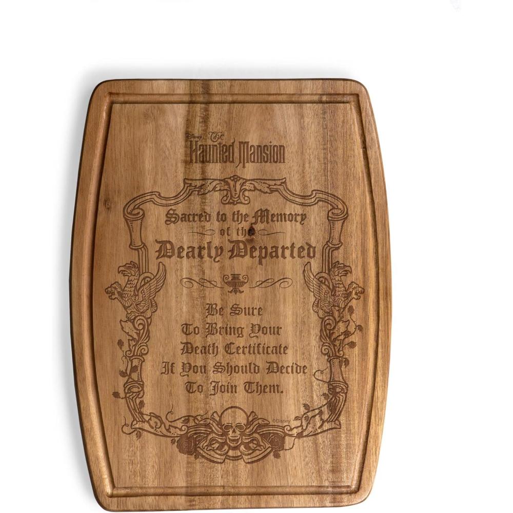 imagePICNIC TIME Disney Mickey Mouse Pumpkin Face Ovale Acacia Cutting Board Serving Board Charcuterie Board Acacia WoodDisney Haunted Mansion Dearly Departed Acacia Wood