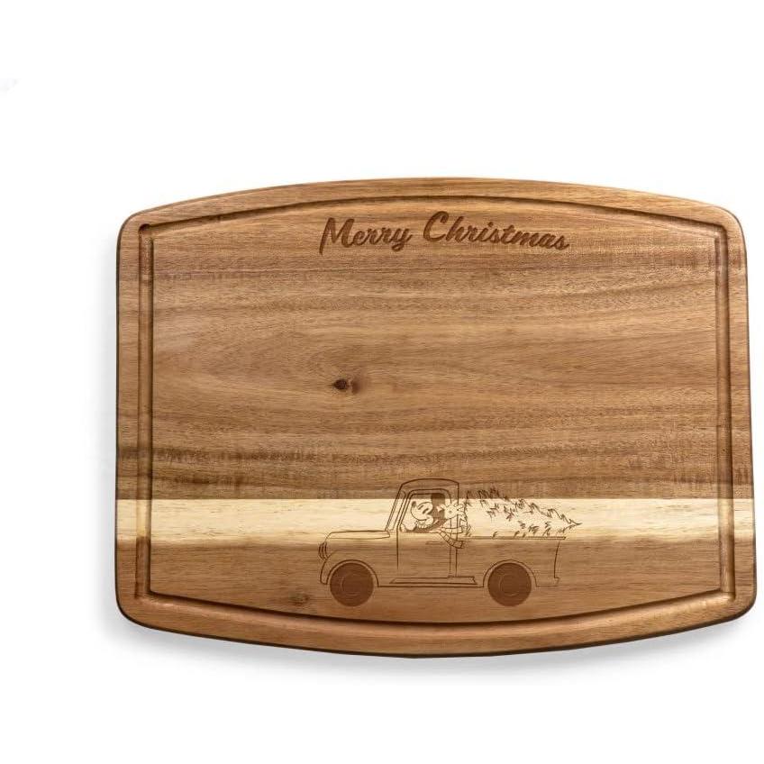 imagePICNIC TIME Disney Mickey Mouse Pumpkin Face Ovale Acacia Cutting Board Serving Board Charcuterie Board Acacia WoodDisney Mickey Mouse Merry Christmas Acacia Wood