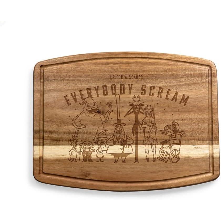 imagePICNIC TIME Disney Mickey Mouse Pumpkin Face Ovale Acacia Cutting Board Serving Board Charcuterie Board Acacia WoodDisney Nightmare Before Christmas Acacia Wood
