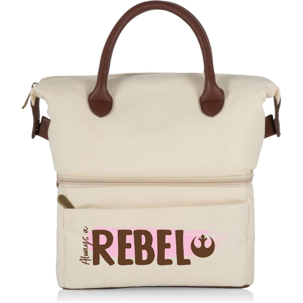 imagePICNIC TIME Disney Mickey Mouse Urban Lunch Bag Cooler Lunch Tote Insulated Lunch Bag Beige with Brown AccentsStar Wars Rebel Beige with Brown Accents