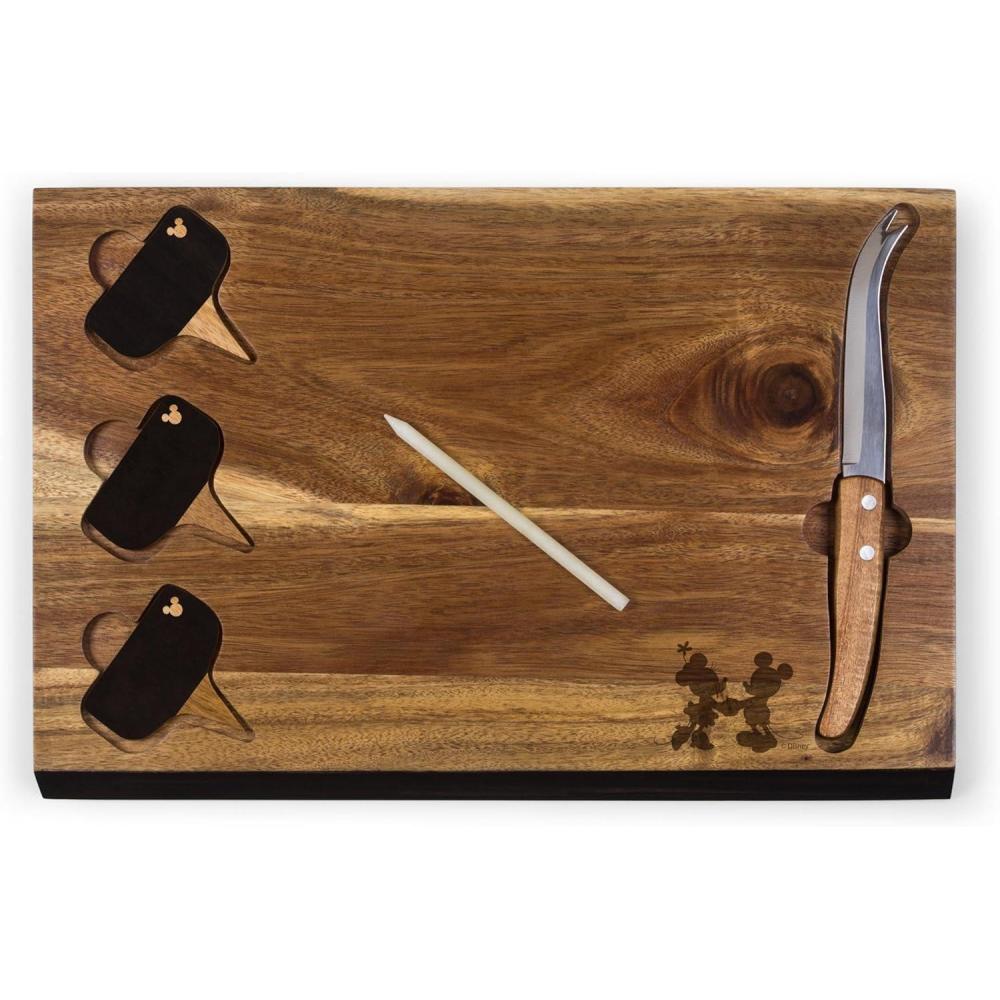 imagePICNIC TIME Disney Pixar Ratatouille Delio Cheese Board and Knife Set Charcuterie Board Set Acacia Wood Cutting Board with Cheese Knife and Markers Acacia WoodAcacia Wood
