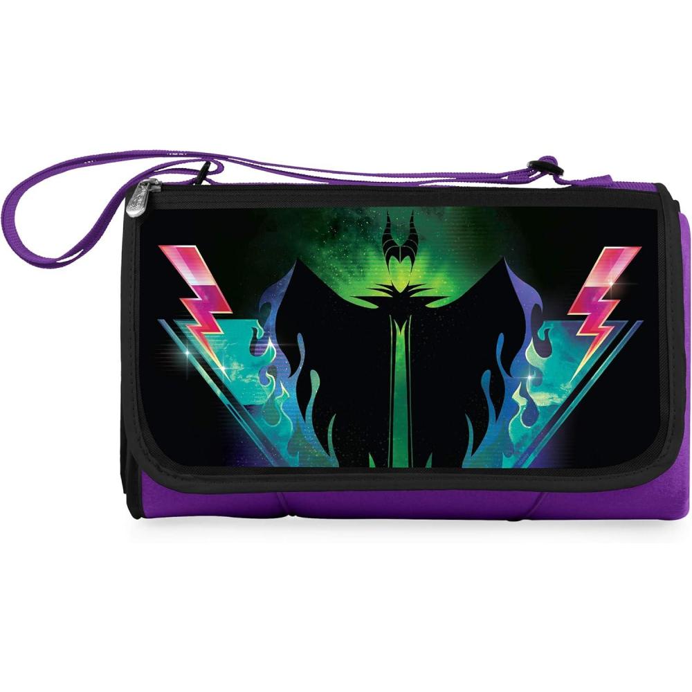 imagePICNIC TIME Disney Pixar The Incredibles Blanket Tote Outdoor Picnic Blanket Beach Blanket Camping Blanket Red with Black FlapPurple With Black Flap