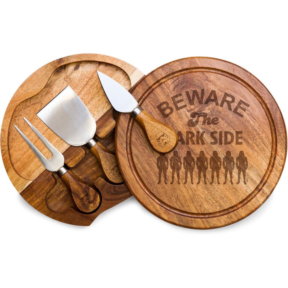 imagePICNIC TIME Disney Ratatouille Acacia Brie Cheese Board ampamp Knife Set Charcuterie Board with Swivel Tool Drawer Premium Wood Cutting Board Perfect Disney Gift for Entertaining Acacia WoodAcacia Wood