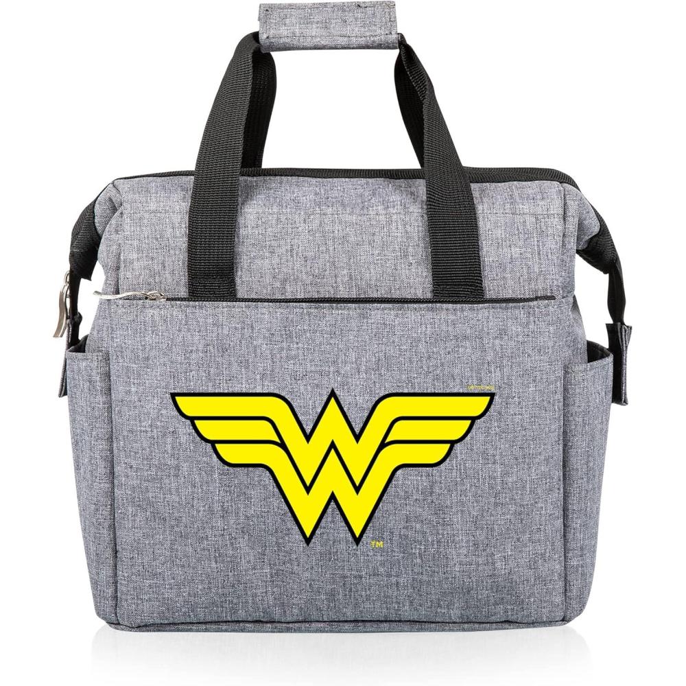 imagePICNIC TIME Harry Potter Gryffindor On The Go Lunch Cooler Soft Cooler Lunch Box Insulated Lunch Bag Black with Red AccentsDC Comics Wonder Women Heathered Gray