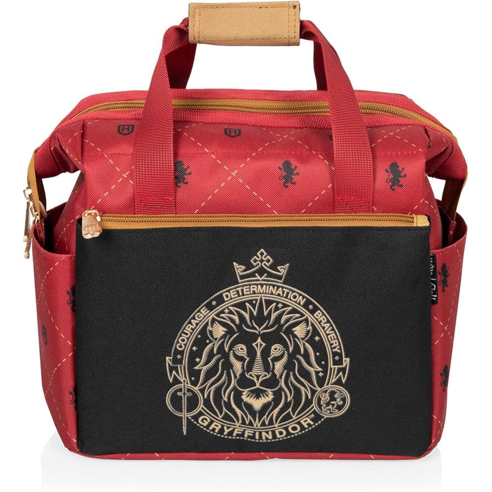 imagePICNIC TIME Harry Potter Gryffindor On The Go Lunch Cooler Soft Cooler Lunch Box Insulated Lunch Bag Black with Red AccentsHarry Potter Gryffindor  Black with Red Accents