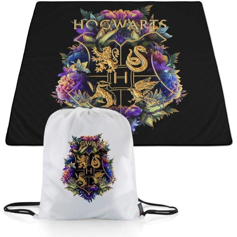 imagePICNIC TIME Harry Potter Slytherin Impresa Picnic Blanket Lightweight Beach Blanket Machine Washable BlackHarry Potter Hogwarts Black