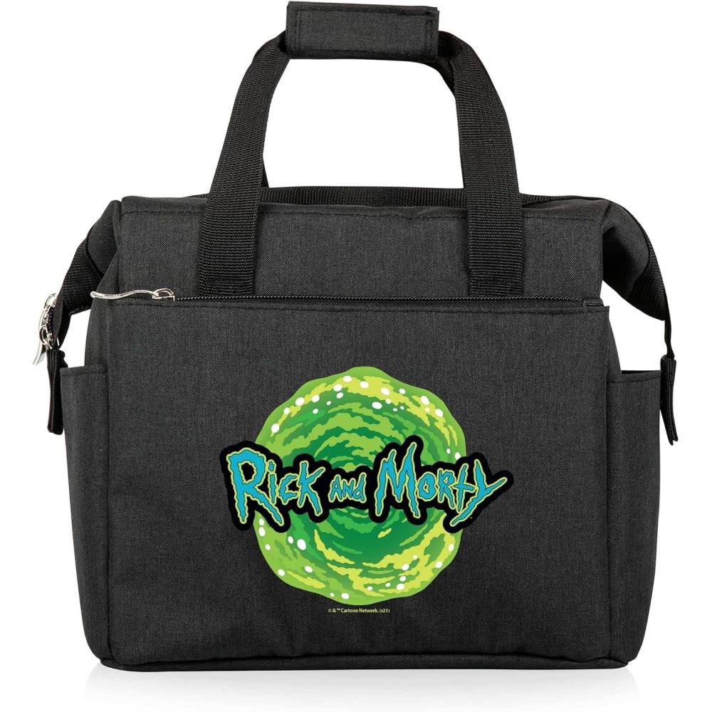 imagePICNIC TIME Harry Potter Slytherin On The Go Lunch Cooler Soft Cooler Lunch Box Insulated Lunch Bag Black with Green AccentsWarner Bro Rick and Morty  Black