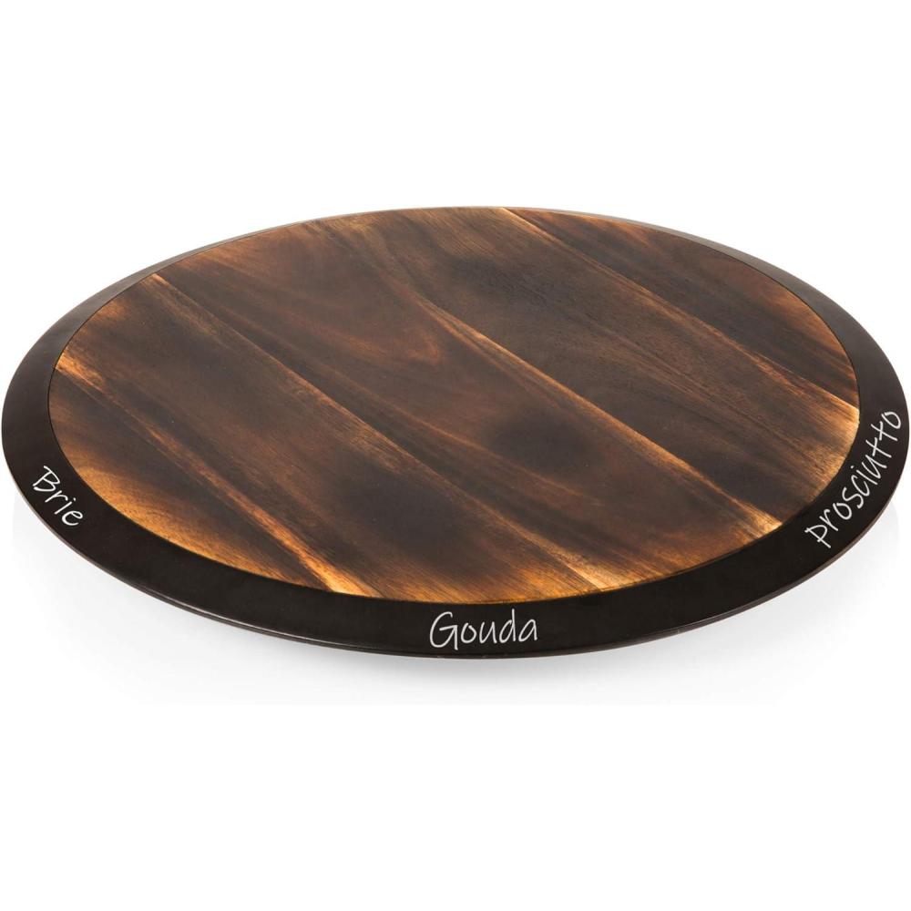 imagePICNIC TIME NCAA Arizona State Sun Devils Lazy Susan Serving Tray Wooden Turntable Round Charcuterie Board Cheese Serving Platter Fire Acacia WoodFire Acacia Wood