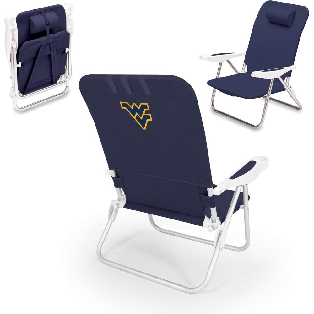 imagePICNIC TIME NCAA Arizona Wildcats Monaco Folding Beach ChairNavy Blue