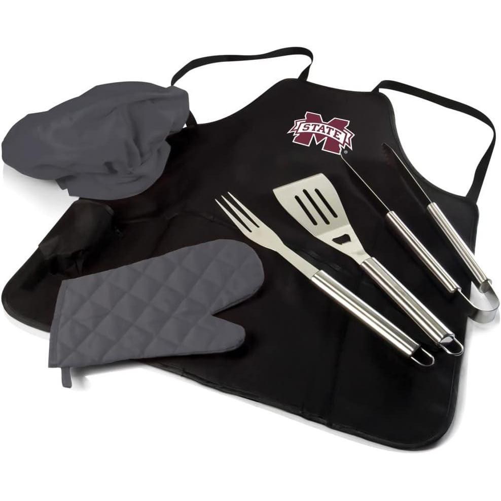 imagePICNIC TIME NCAA BBQ Apron Tote Pro Grill SetMississippi State Bulldogs
