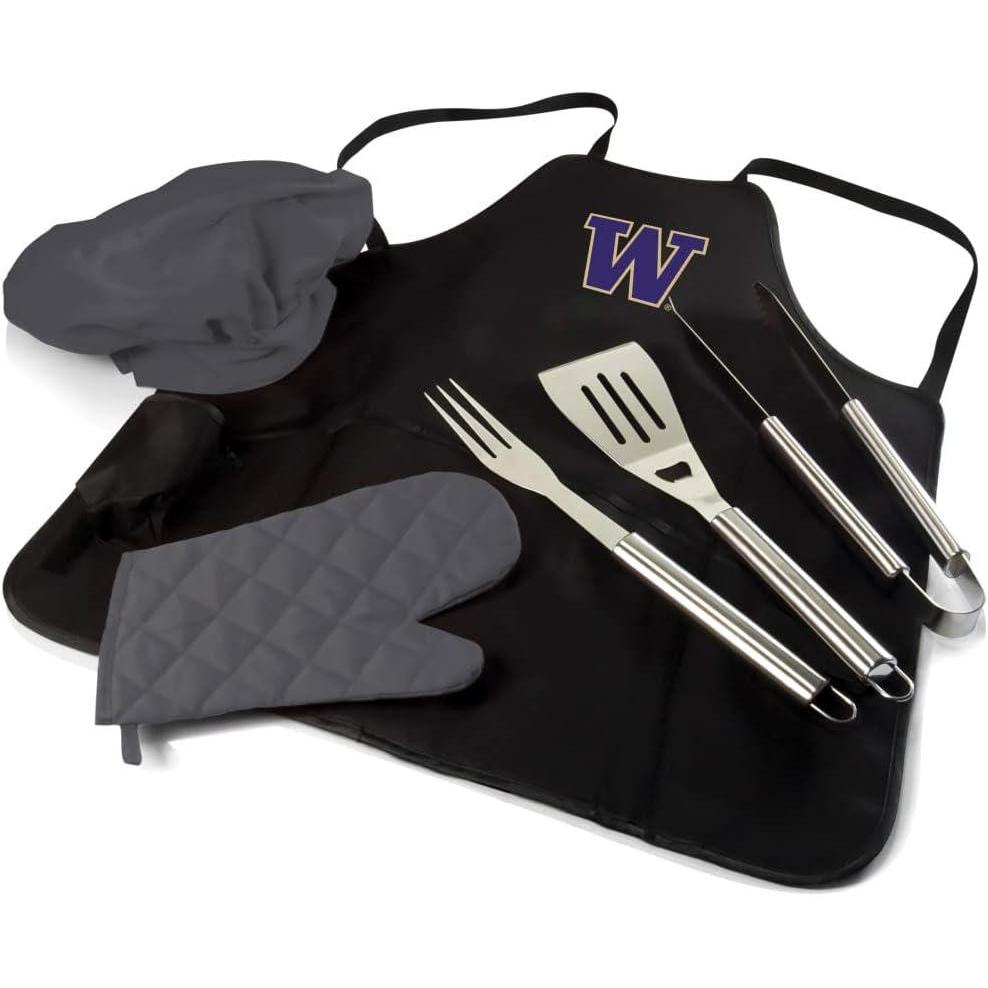 imagePICNIC TIME NCAA BBQ Apron Tote Pro Grill SetWashington Huskies