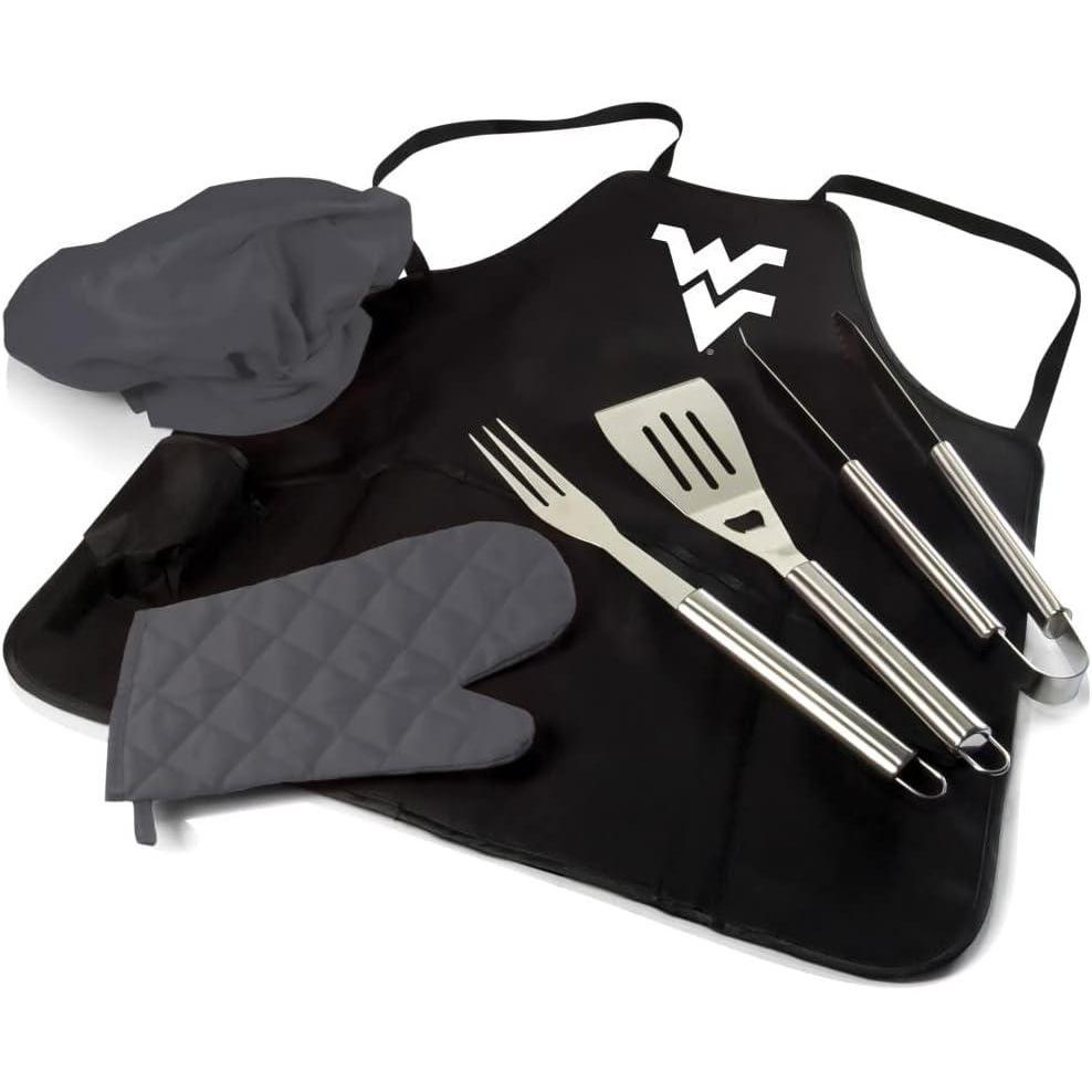 imagePICNIC TIME NCAA BBQ Apron Tote Pro Grill SetWest Virginia Mountaineers