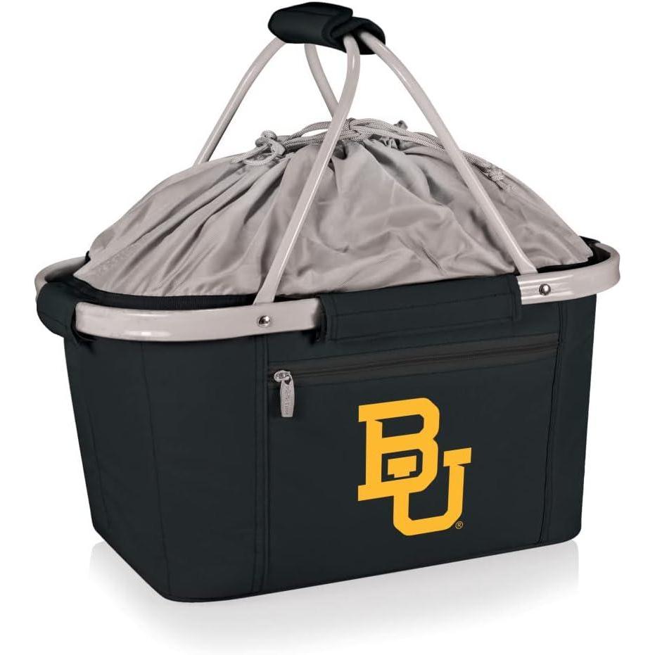 imagePICNIC TIME NCAA Baylor Bears Metro Shopping Basket  Insulated Picnic Basket  Collapsible Market Basket  Utility Tote Cooler Bag