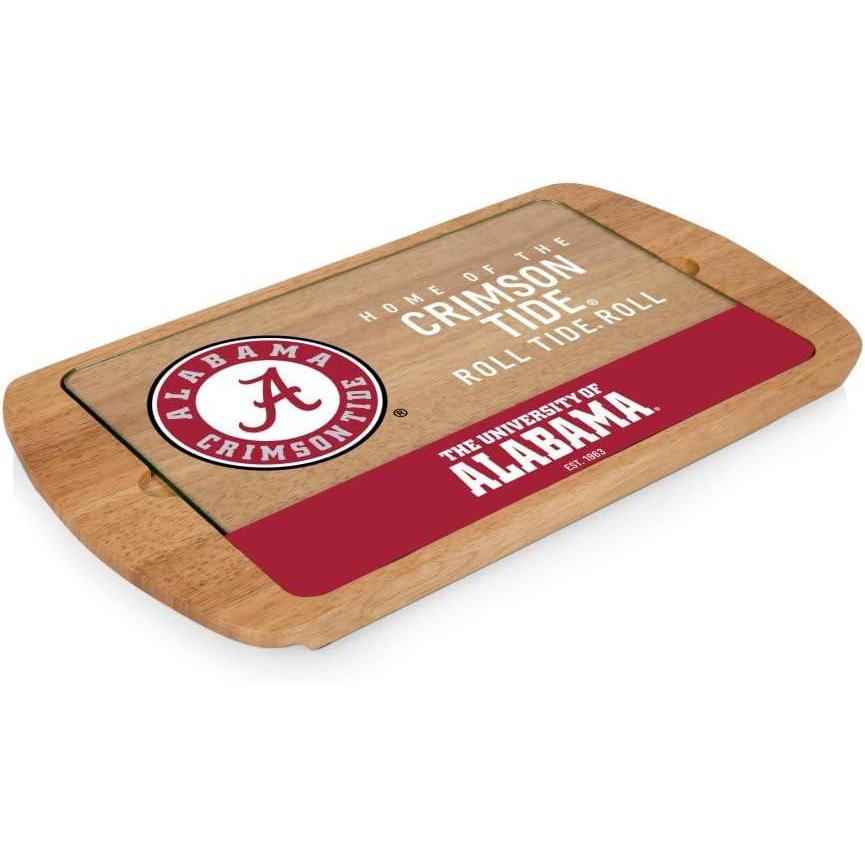 imagePICNIC TIME NCAA Billboard Glass Top Cheese Board Serving Platter Cheese Boards Charcuterie Boards ParawoodAlabama Crimson Tide