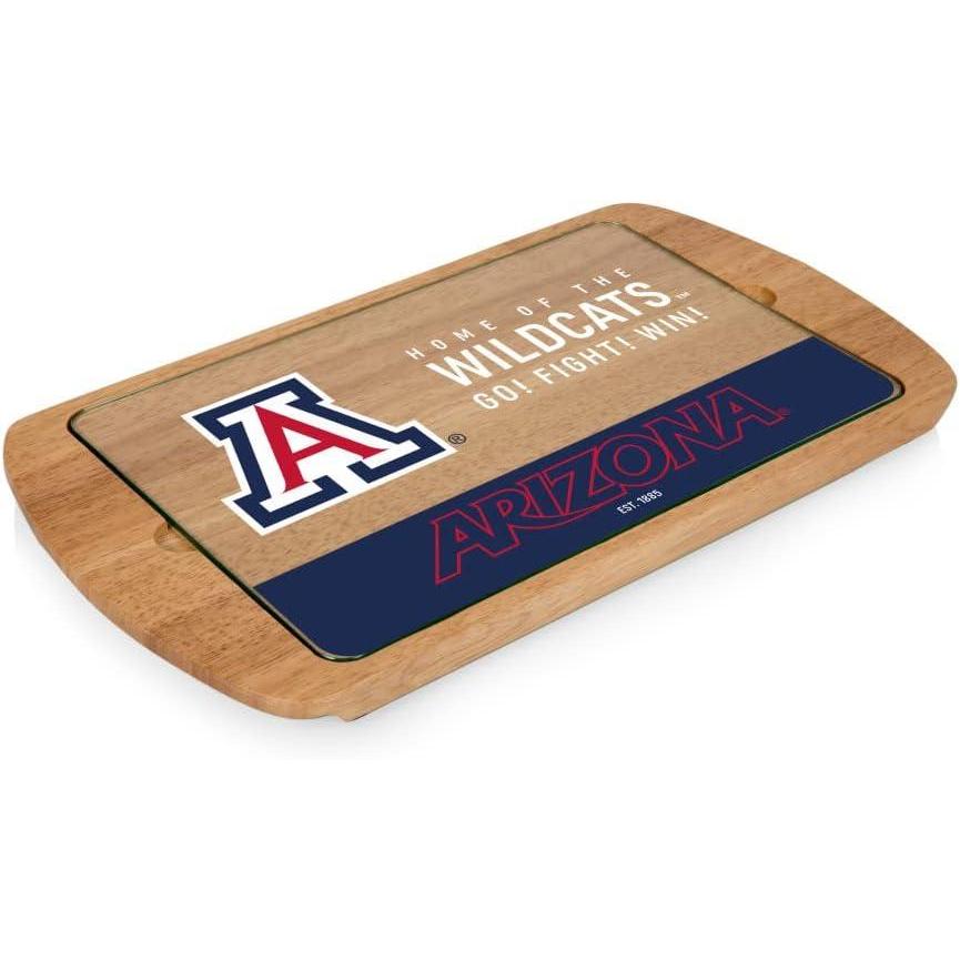 imagePICNIC TIME NCAA Billboard Glass Top Cheese Board Serving Platter Cheese Boards Charcuterie Boards ParawoodArizona Wildcats
