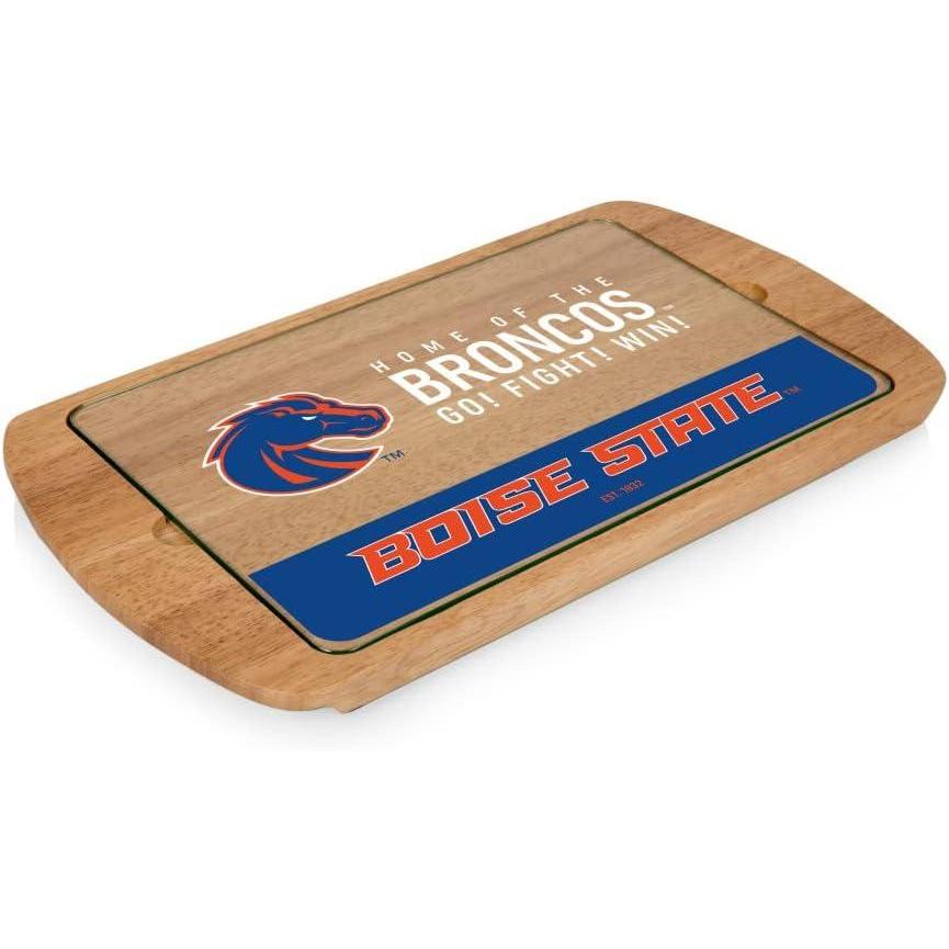 imagePICNIC TIME NCAA Billboard Glass Top Cheese Board Serving Platter Cheese Boards Charcuterie Boards ParawoodBoise State Broncos